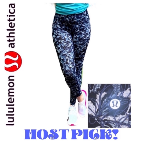 Lululemon Wunder Under Tights Leggings Rare Sketch Leaf Size 4 NWOT Athleisure - Picture 16 of 16